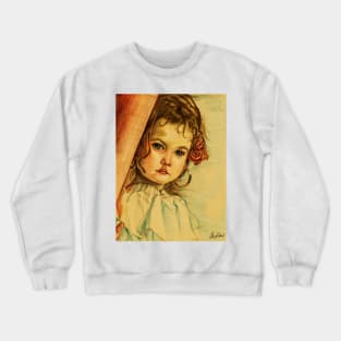 Sad little girl Crewneck Sweatshirt